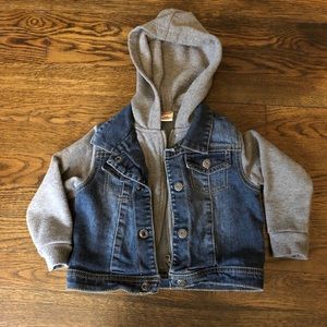 Arizona toddler jean jacket with hoody lining